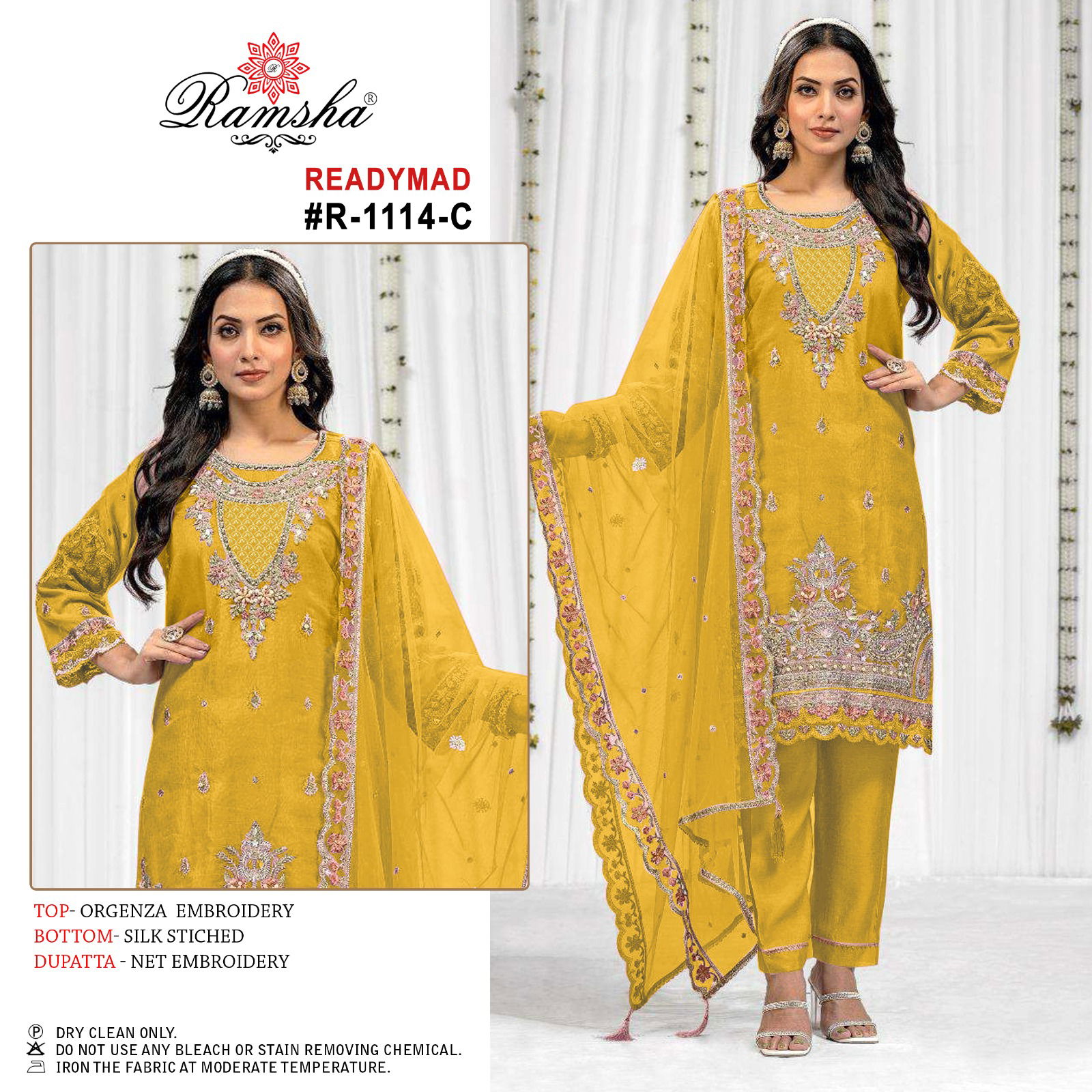 Ramsha R 1114 Pakistani Readymade Suits Exporters In India
